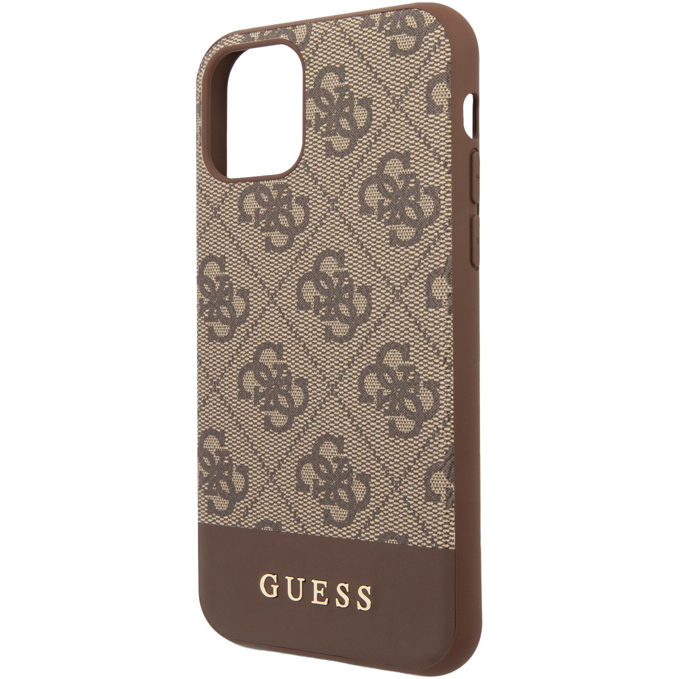 Husa de protectie Guess Stripe pentru iPhone 11 Pro Max, GUHCN65G4GLBR, Brown