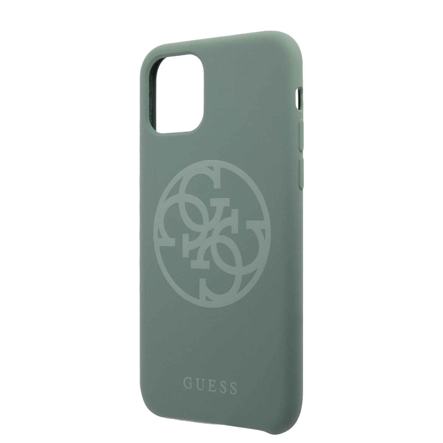 Husa de protectie Guess Silicone Tone pentru iPhone 11 Pro Max, GUHCN65HYMABK, Kaki
