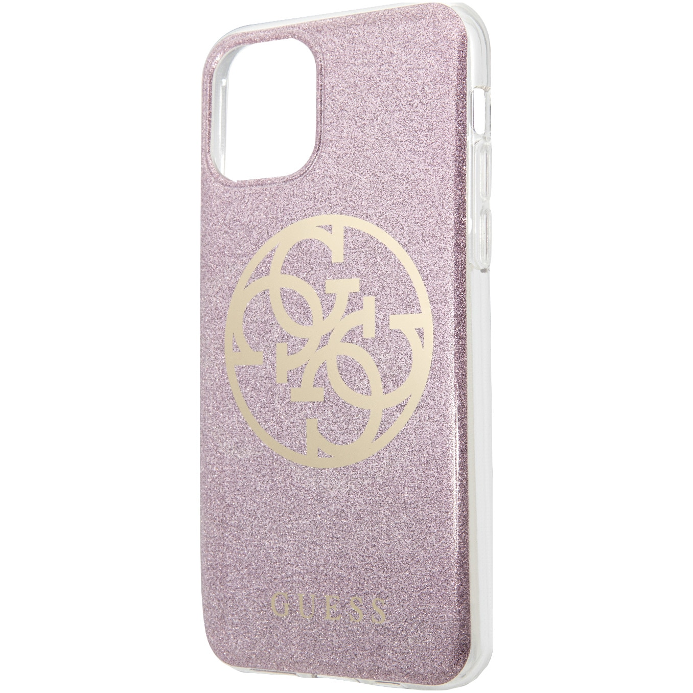 Husa de protectie Guess Glitter Circle Kryt GUHCN58PCUGLPI pentru iPhone 11 Pro, Pink