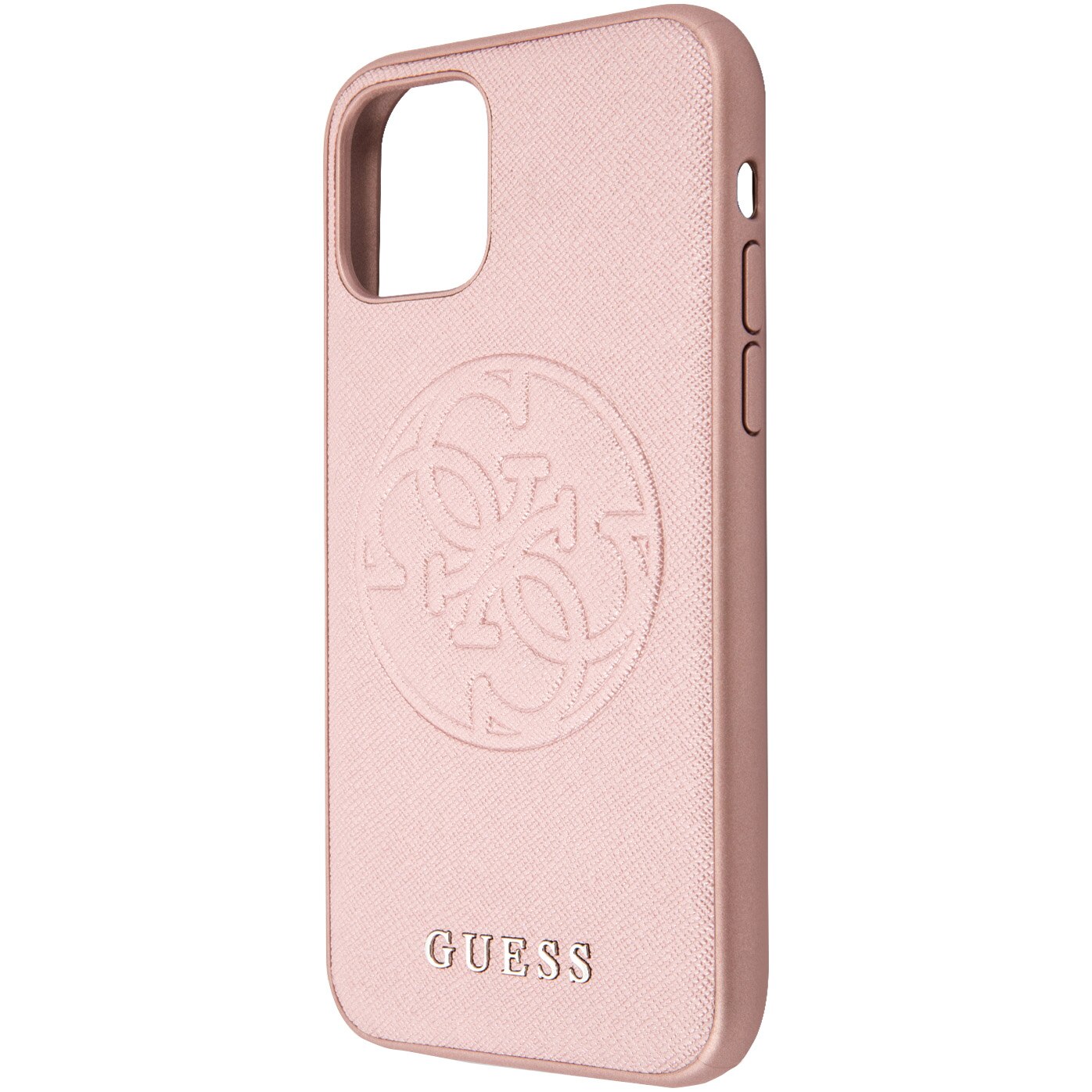 Husa de protectie Guess Hard Saffiano Circle Logo GUHCN58RSSASRG pentru iPhone 11 Pro, Pink