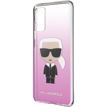 Husa de protectie Karl Lagerfeld Degrade pentru Samsung Galaxy S20 G980 / Samsung Galaxy S20 5G G981, Roz Husa de protectie Karl Lagerfeld Degrade pentru Samsung Galaxy S20 G980 / Samsung Galaxy S20 5G G981, Roz