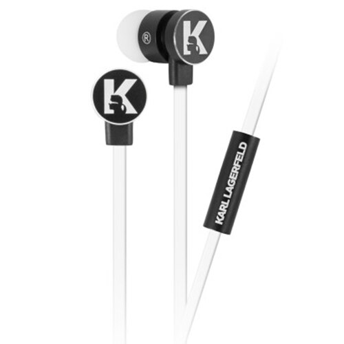 Casti bluetooth Karl Lagerfeld CGBTE07, In-Ear, Alb