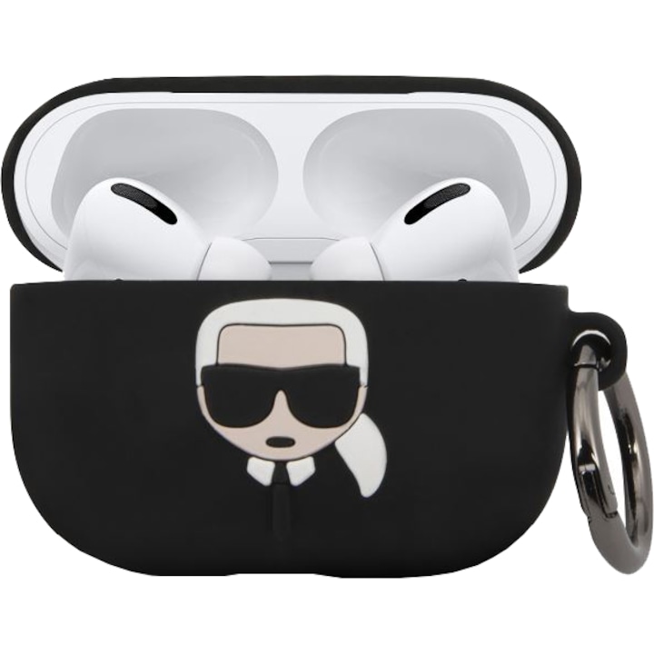 Husa de protectie Karl Lagerfeld pentru Apple Airpods Pro, Negru