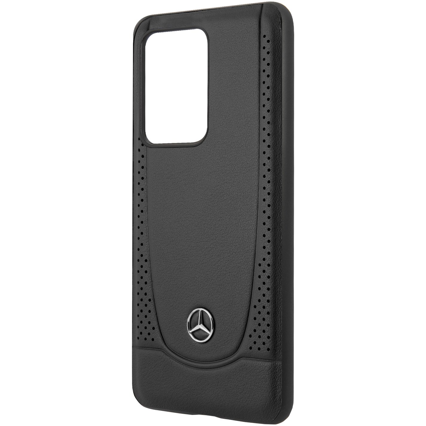 Husa de protectie Mercedes Perforation pentru Samsung Galaxy S20 Ultra, MEHCS69ARMBK, Black