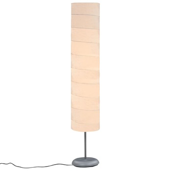 Lampa de podea cu suport, vidaXL, Hartie de orez/Baza plastic/Tub metalic, Alb, 22 x 121 cm Lampa de podea cu suport, vidaXL, Hartie de orez/Baza plastic/Tub metalic, Alb, 22 x 121 cm