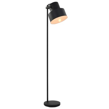 Lampa de podea, vidaXL, Metal, E27, 31 x 176 cm, Negru Lampa de podea, vidaXL, Metal, E27, 31 x 176 cm, Negru