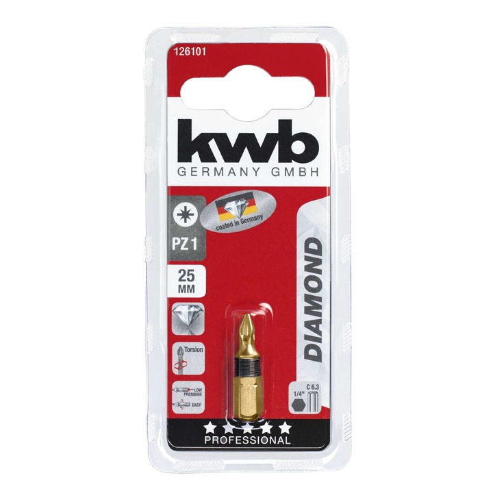 Biti Diamond, 25 mm Pozidriv PZ 1, KWB Professional