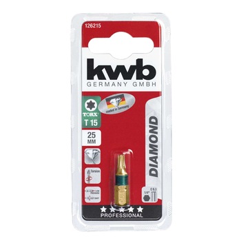 Biti Diamond, 25 mm Torx T 15, KWB Professional Biti Diamond, 25 mm Torx T 15, KWB Professional