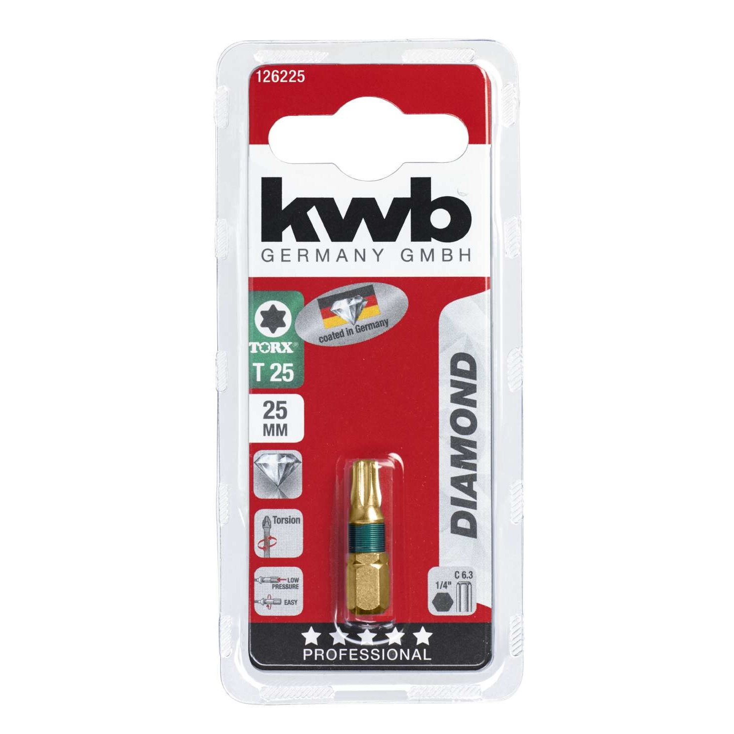 Biti Diamond, 25 mm Torx T 25, KWB Professional