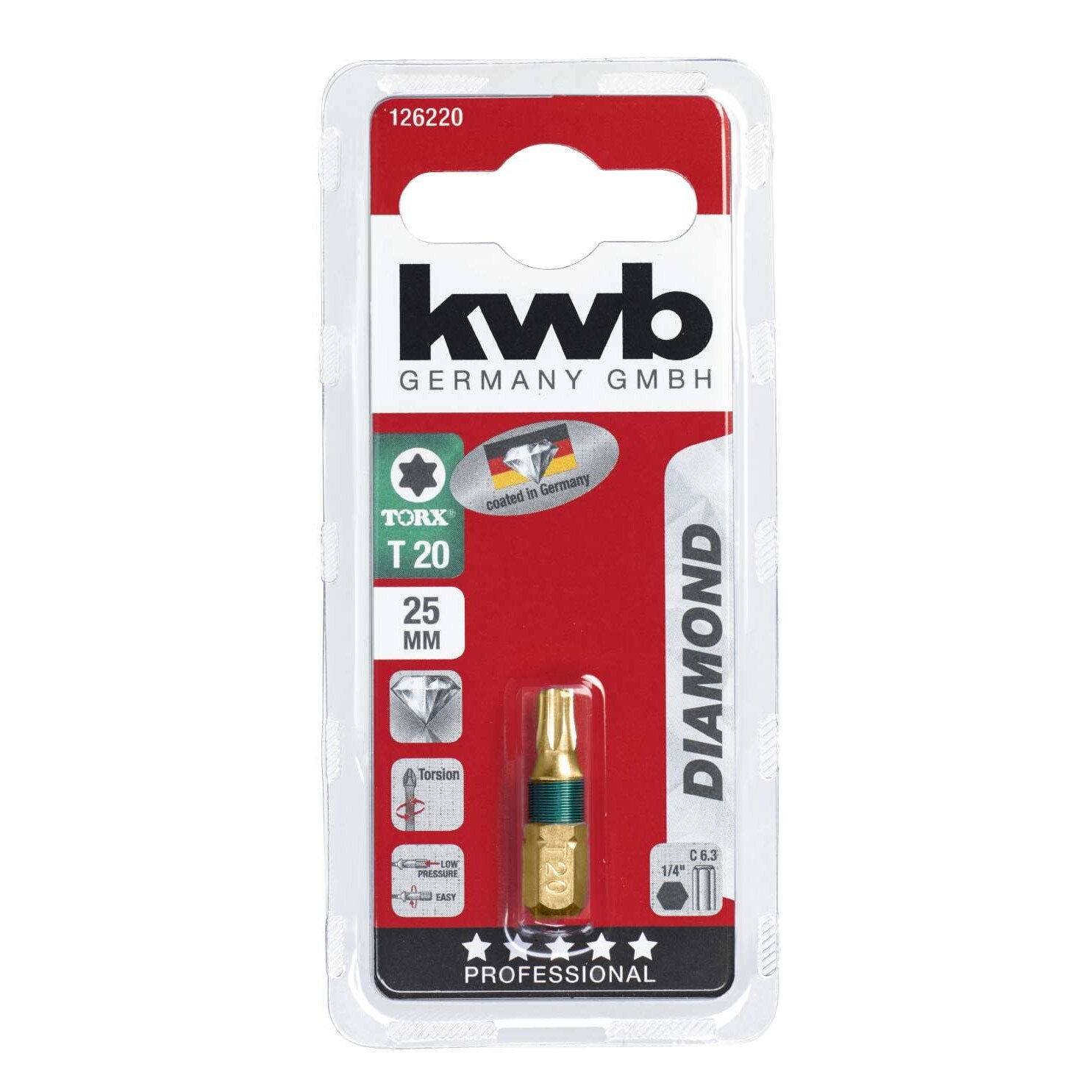 Biti Diamond, 25 mm Torx T 20, KWB Professional