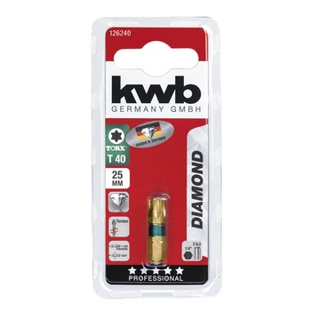 Biti Diamond, 25 mm Torx T 40, KWB Professional Biti Diamond, 25 mm Torx T 40, KWB Professional