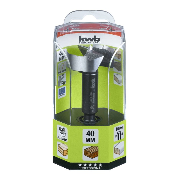 Burghiu freza pentru lemn Ø 40, KWB, AKKU TOP