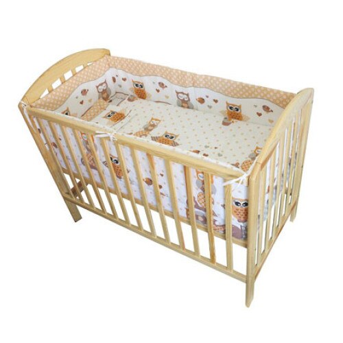 Lenjerie 5 piese, piccolo, Bufnite mari crem, 95x45cm