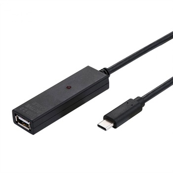 Cablu activ USB-C 2.0 la USB-A T-M 10m Negru, Value 12.99.1112 Cablu activ USB-C 2.0 la USB-A T-M 10m Negru, Value 12.99.1112