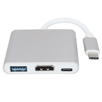 hub adaptor usb c hdmi pentru macbook proair thunderbolt 3 type c samsung dex cu pd usb 30 gentric argintiu imagen 52_0_
0