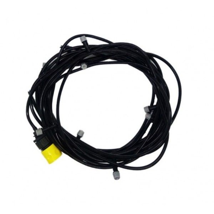 Водоразпръскваща система за реакцията на терасата, дължина 15 метра, включени 15 дюзи