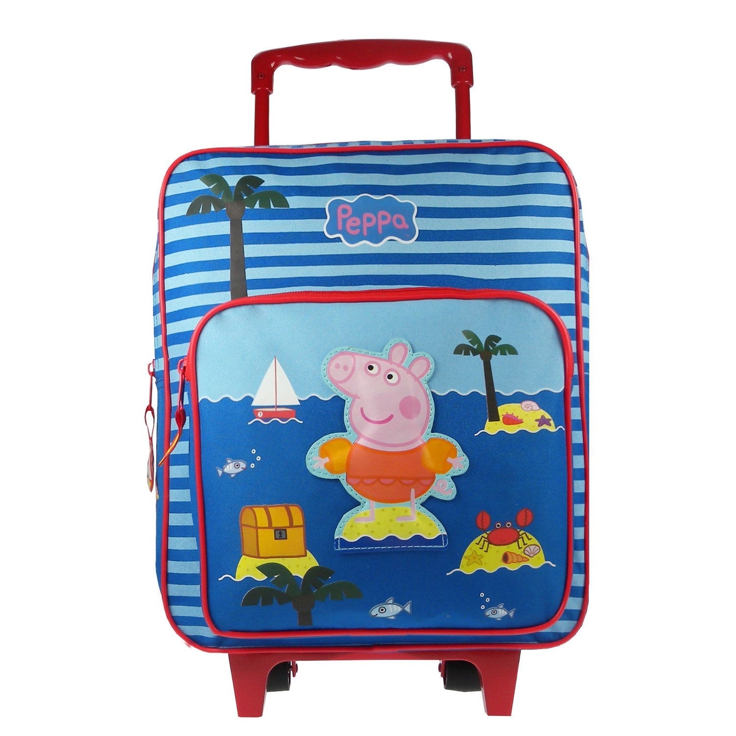 Ghiozdan troler Peppa Pig 45x24x10 cm Albastru 46 cm