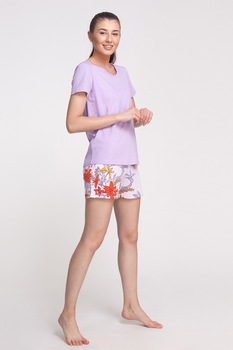 sofiaman pijama cu pantaloni scurti cu imprimeu floral lilarosugalben sofran imagen 32_1_
0