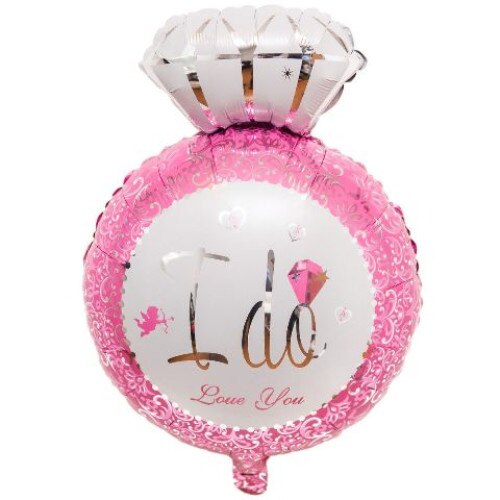 Balon folie, Yes I Do, roz cu alb