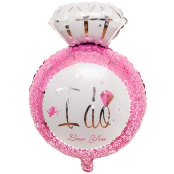 Balon folie, Yes I Do, roz cu alb Balon folie, Yes I Do, roz cu alb