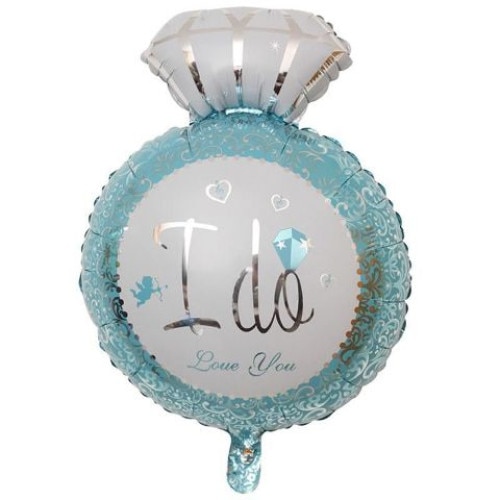 Balon folie, Yes I Do, bleu cu alb
