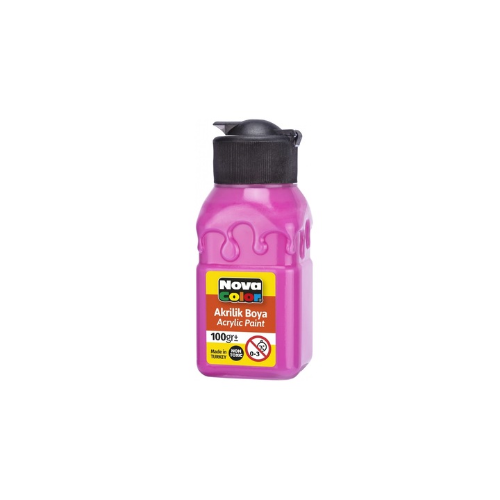 Culoare acrilica 100ml Nova Color - roz