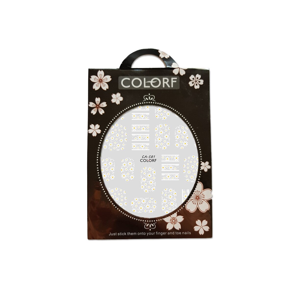 Tatuaj sticker cu efect acrilic pentru decor unghii CA-581, MoonbasaNails, Multicolor