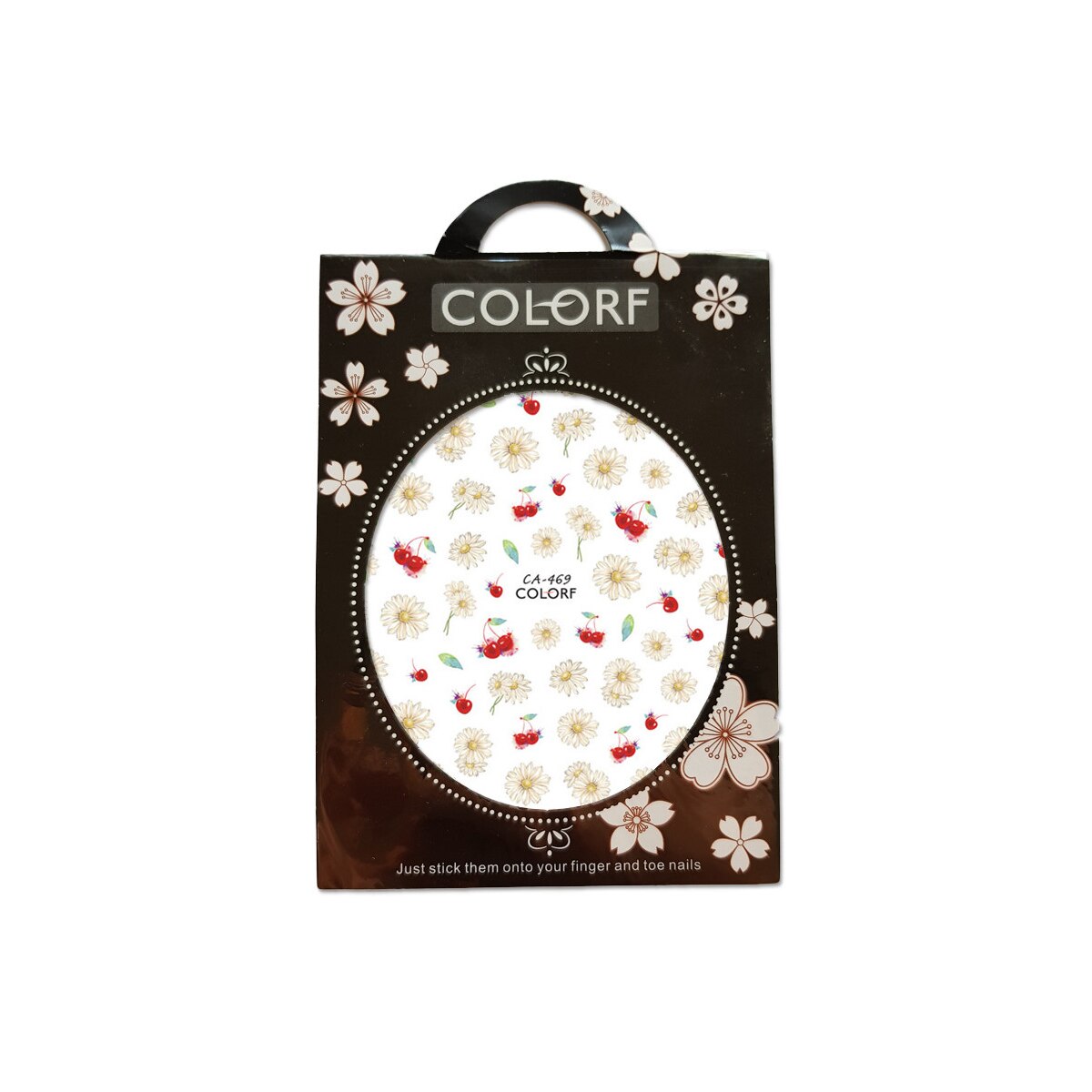 Tatuaj sticker cu efect acrilic pentru decor unghii CA-469, MoonbasaNails, Multicolor