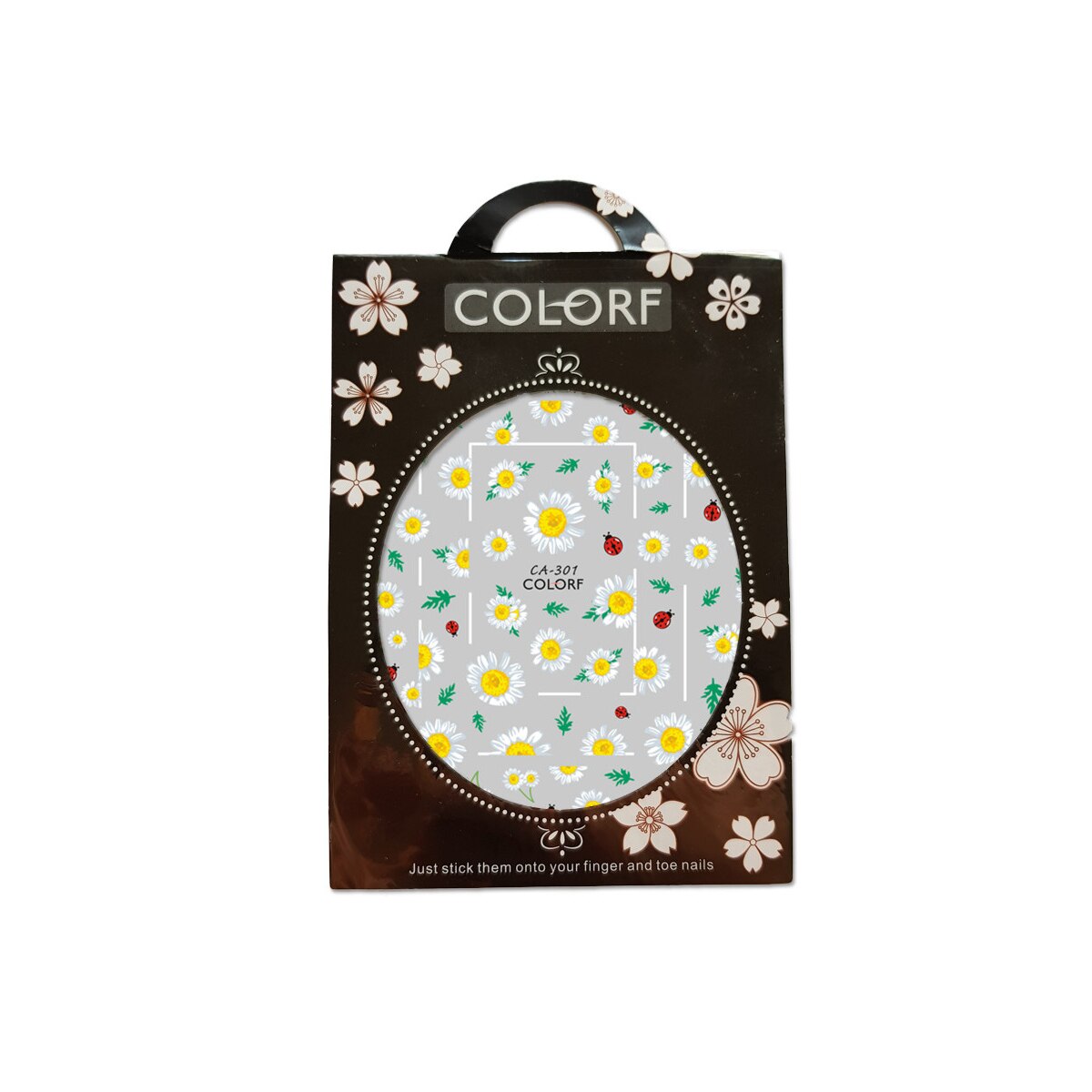 Tatuaj sticker cu efect acrilic pentru decor unghii CA-301, MoonbasaNails, Multicolor