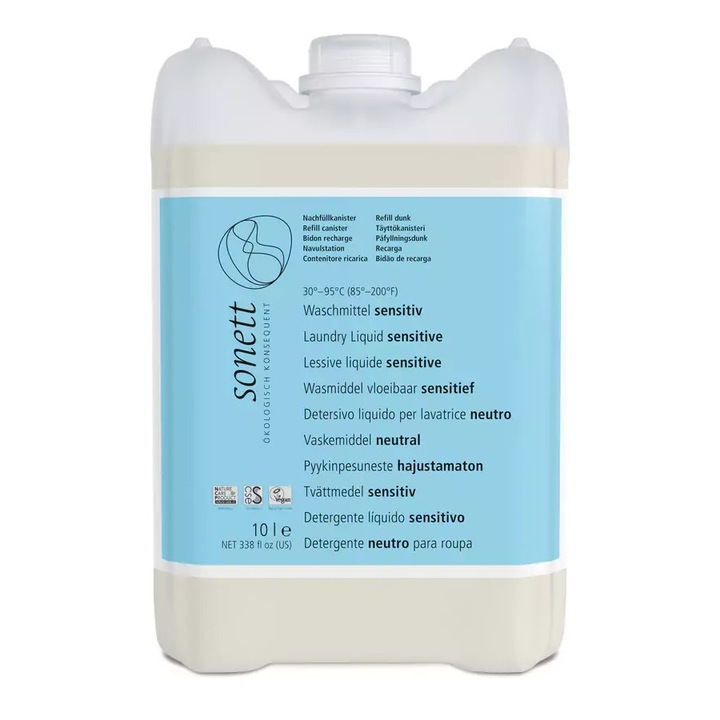 Detergent ecologic pt. rufe albe si colorate, neutru SENSITIVE 10L, Sonett