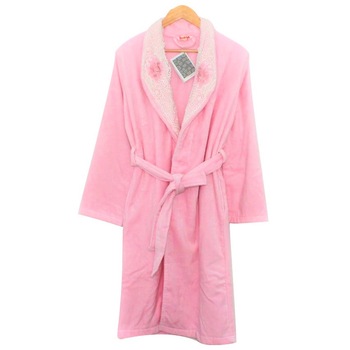 Halat de baie dama Broderie, 100% bumbac,S, Roz Halat de baie dama Broderie, 100% bumbac,S, Roz