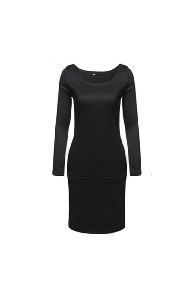 Rochie cu maneca lunga dama, neagra marimea M