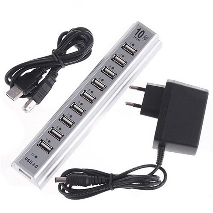 Хъб Zik USB h010, 10 ports