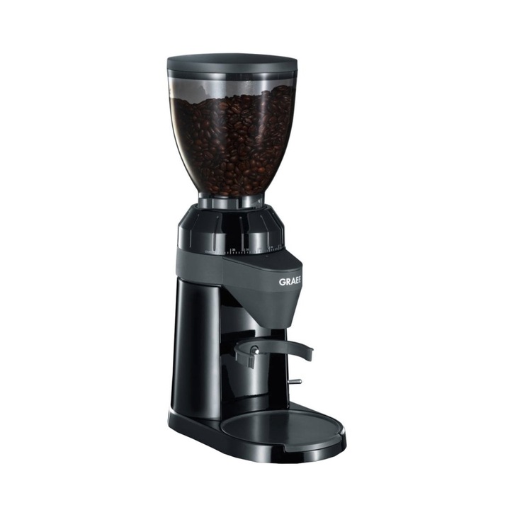 Автоматична кафемелачка Graef CM802, Регулируемо количество, 40 степени на смилане за различни видове приготвяне, Капацитет до 12 порции, Черен
