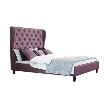 Pat tapitat Carla Mov deschis, MobAmbient, cu tablie Chesterfield din catifea, somiera metalica rabatabila, lada de depozitare, pentru saltea 160 x 200 cm Pat tapitat Carla Mov deschis, MobAmbient, cu tablie Chesterfield din catifea, somiera metalica rabatabila, lada de depozitare, pentru saltea 160 x 200 cm