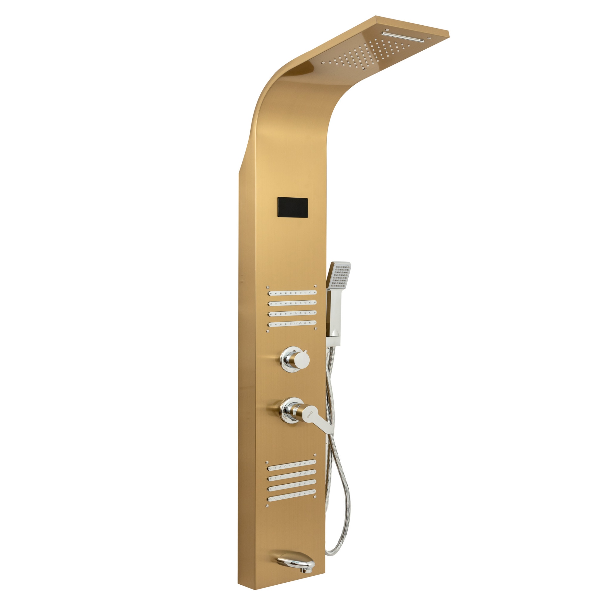 Panou dus hidromasaj inox 5 functii Digital-Gold Satin TRENDY S