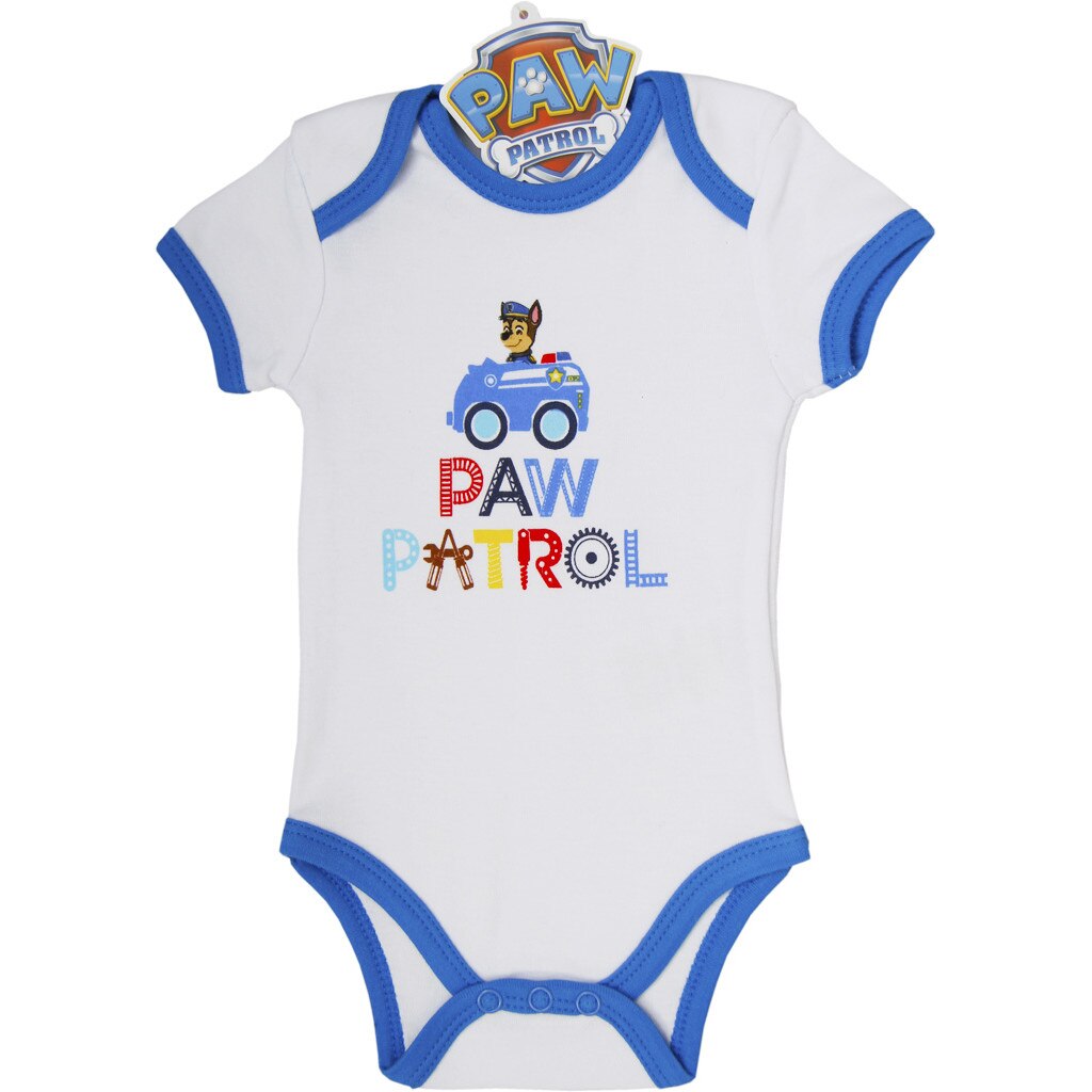 Body bebelusi, Paw Patrols, 67 cm, 6 luni, alb cu albastru