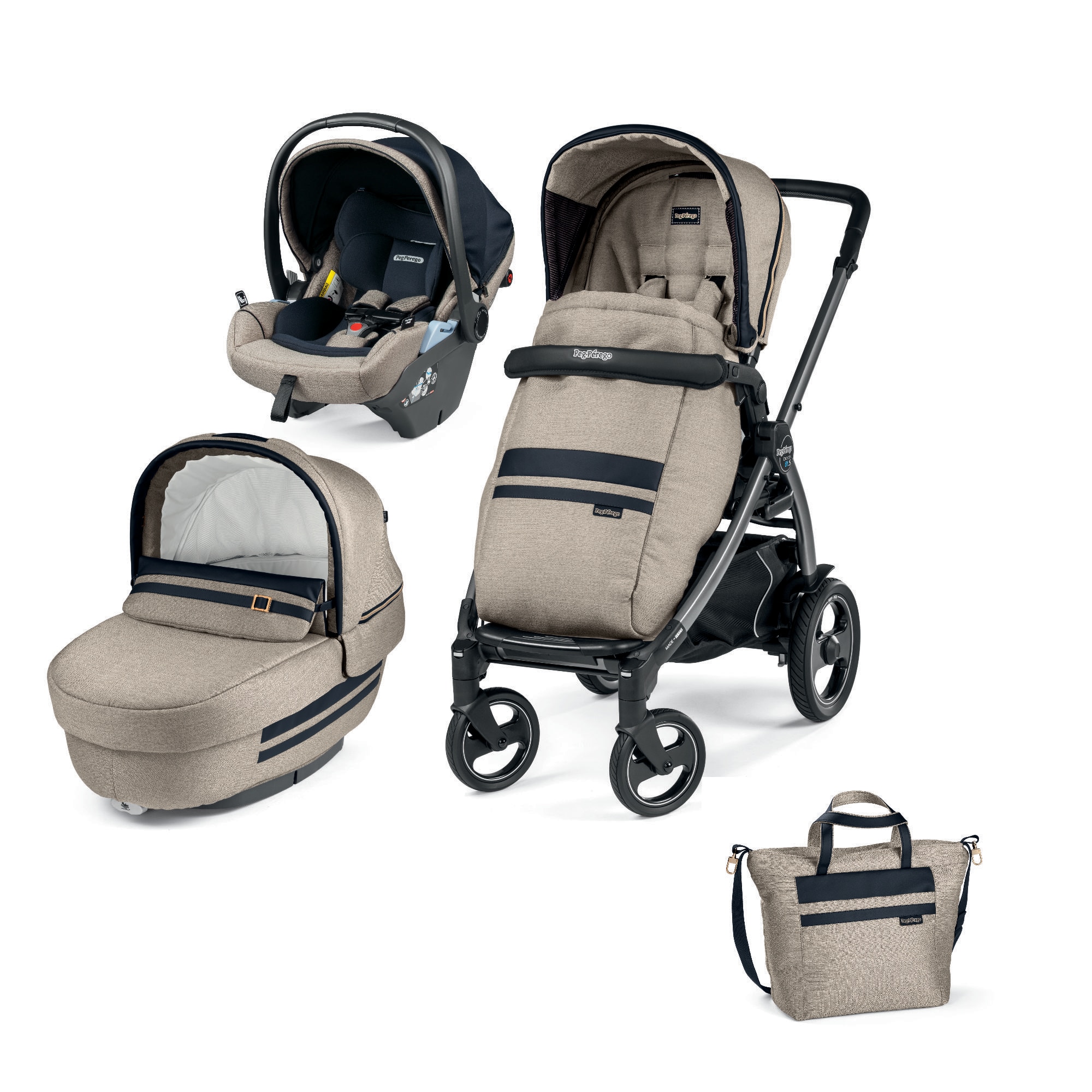 Carucior 3 in 1 Peg Perego, Book 51 S Titania, Lounge, Luxe Ecru