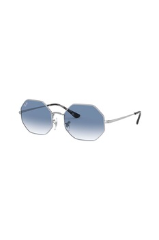 Ray-Ban, Ochelari de soare unisex cu rama metalica, Argintiu, 54-19-145 Standard Ray-Ban, Ochelari de soare unisex cu rama metalica, Argintiu, 54-19-145 Standard