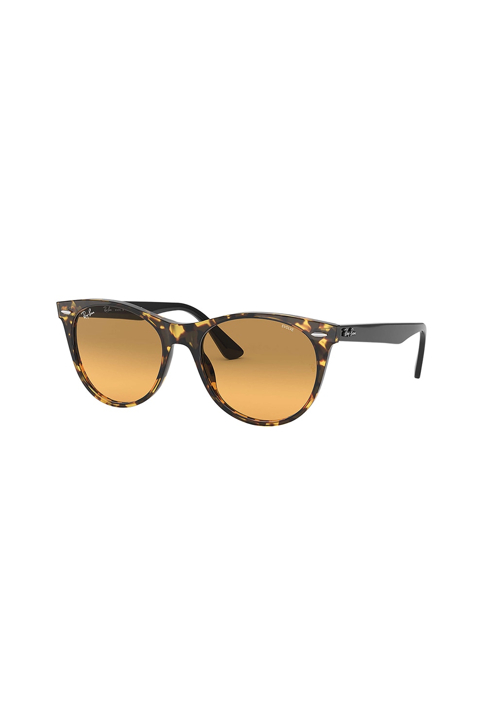 Ray-Ban, Ochelari de soare rotunzi unisex, Negru, 55-18-145 Standard
