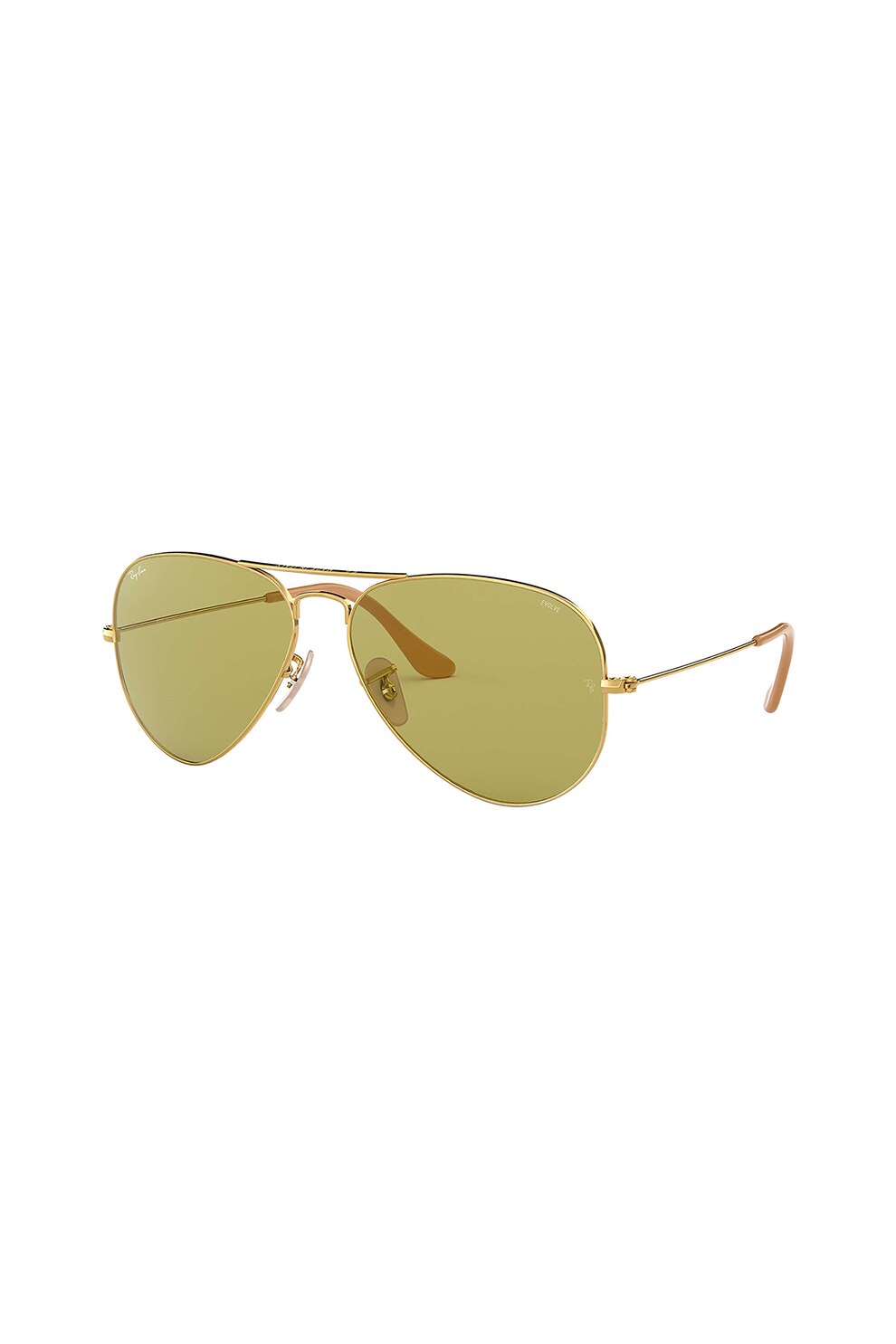 Ray-Ban, Ochelari de soare aviator cu lentile uni, Auriu, 58-14-135 Standard