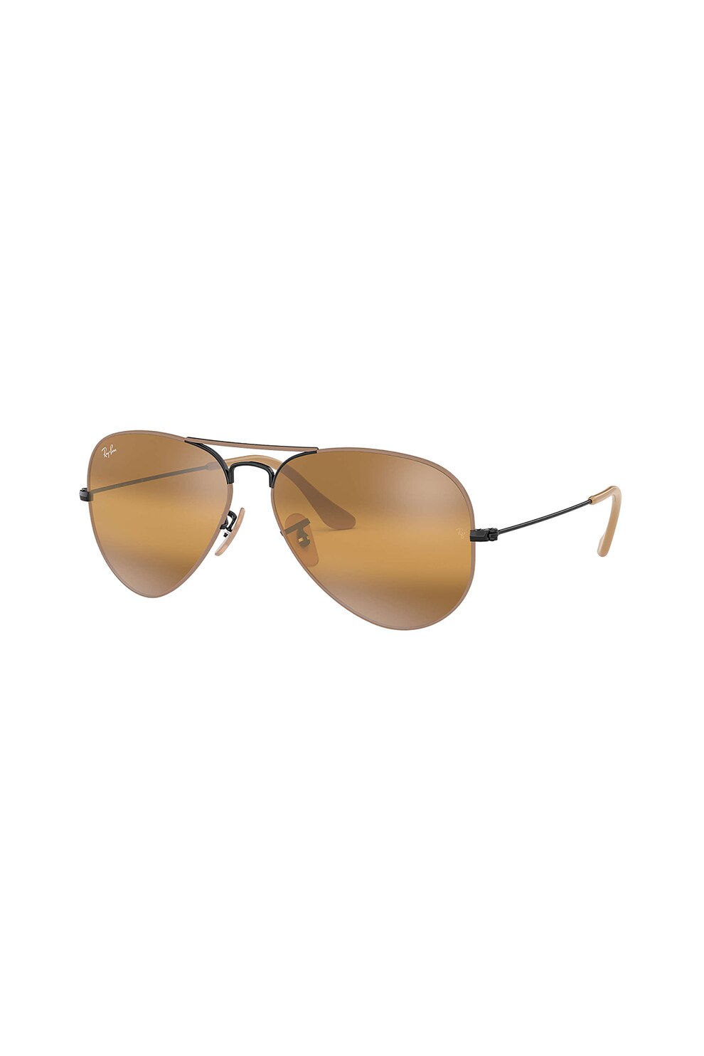 Ray-Ban, Ochelari de soare aviator cu brate metalice, Negru, 58-14-135 Standard