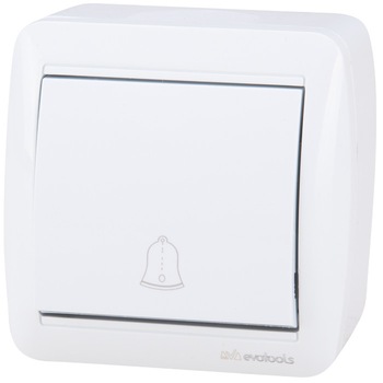 Intrerupator Sonerie 2001 Evotools, 10 A, Montare pe Tencuiala Intrerupator Sonerie 2001 Evotools, 10 A, Montare pe Tencuiala