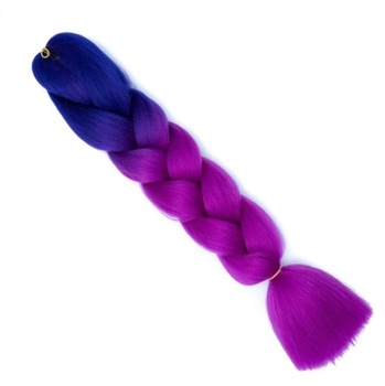 Extensie colorata de par sintetic pentru impletituri ombre albastru/mov 100 g Extensie colorata de par sintetic pentru impletituri ombre albastru/mov 100 g