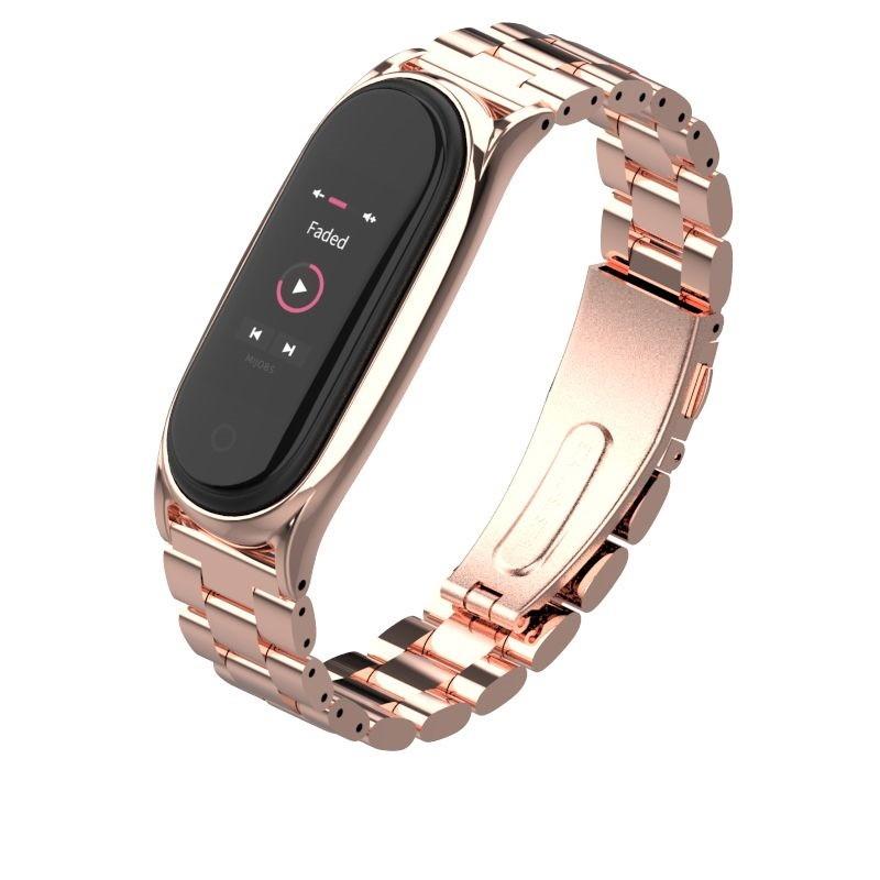 Curea otel inoxidabil Tech-Protect Stainless Xiaomi Mi Band 5/6/6 NFC Rose Gold