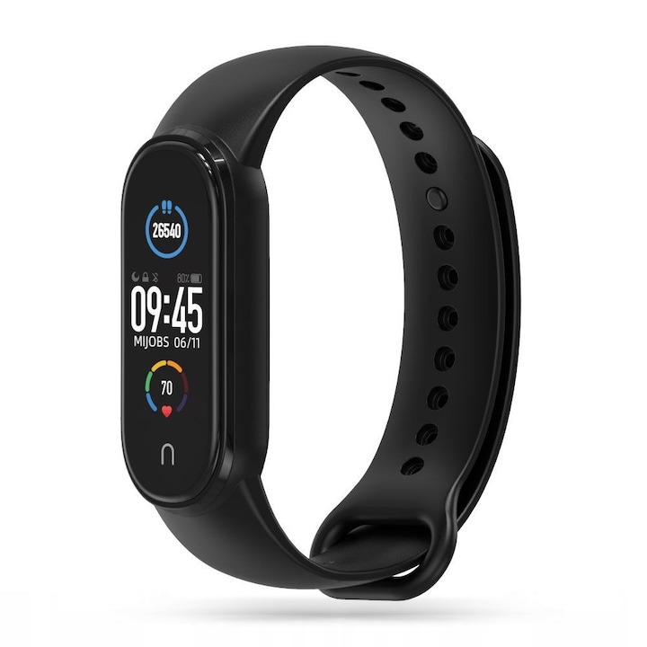 Curea Tech-Protect Iconband pentru Xiaomi Mi Smart Band 5/6/7/NFC Negru