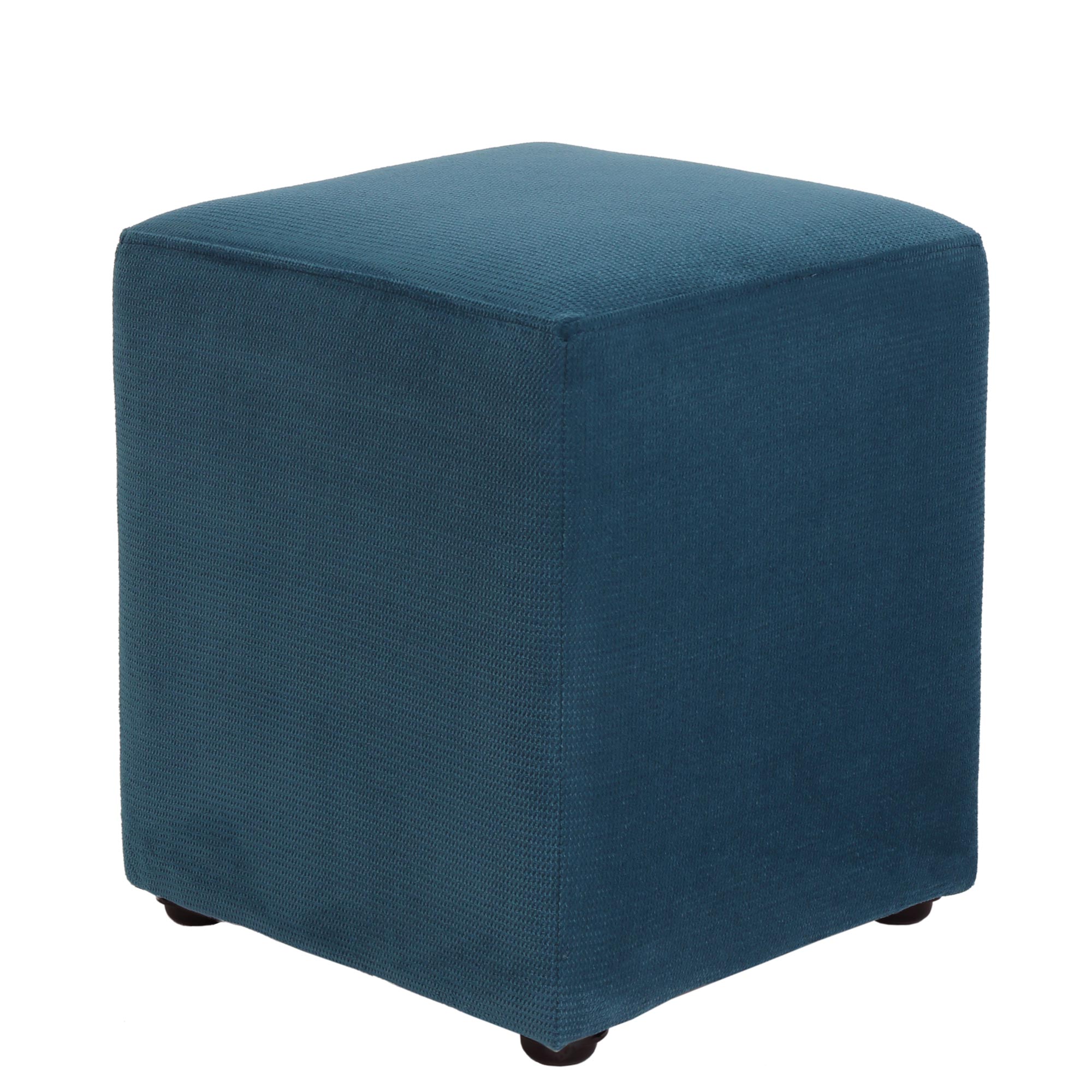 Taburet Cube, stofa, Diamond Turcoaz