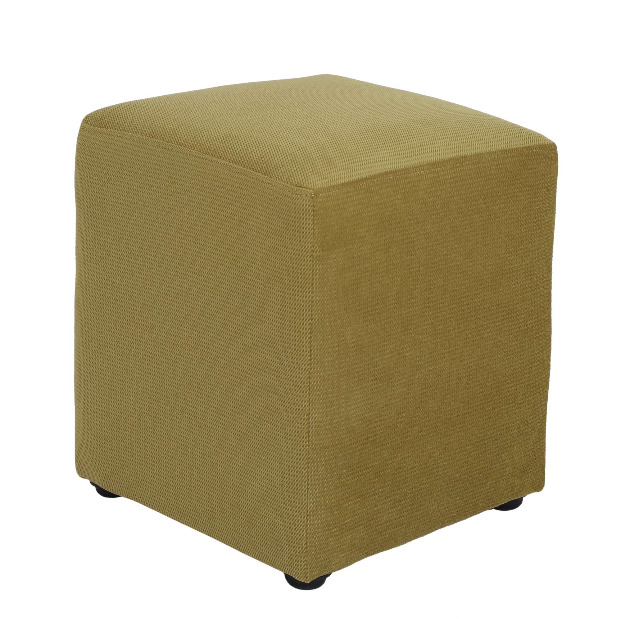 Taburet Cube, stofa Diamond Verde