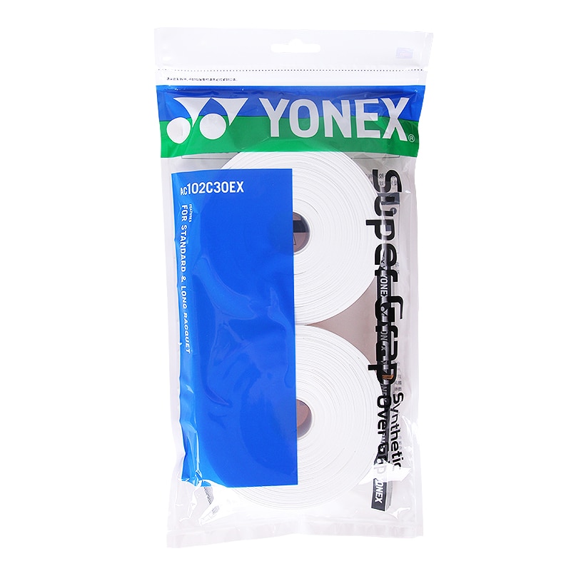 Overgrip Yonex Super Grap AC102-30EX, set 30 bucati, culoare alba (white)