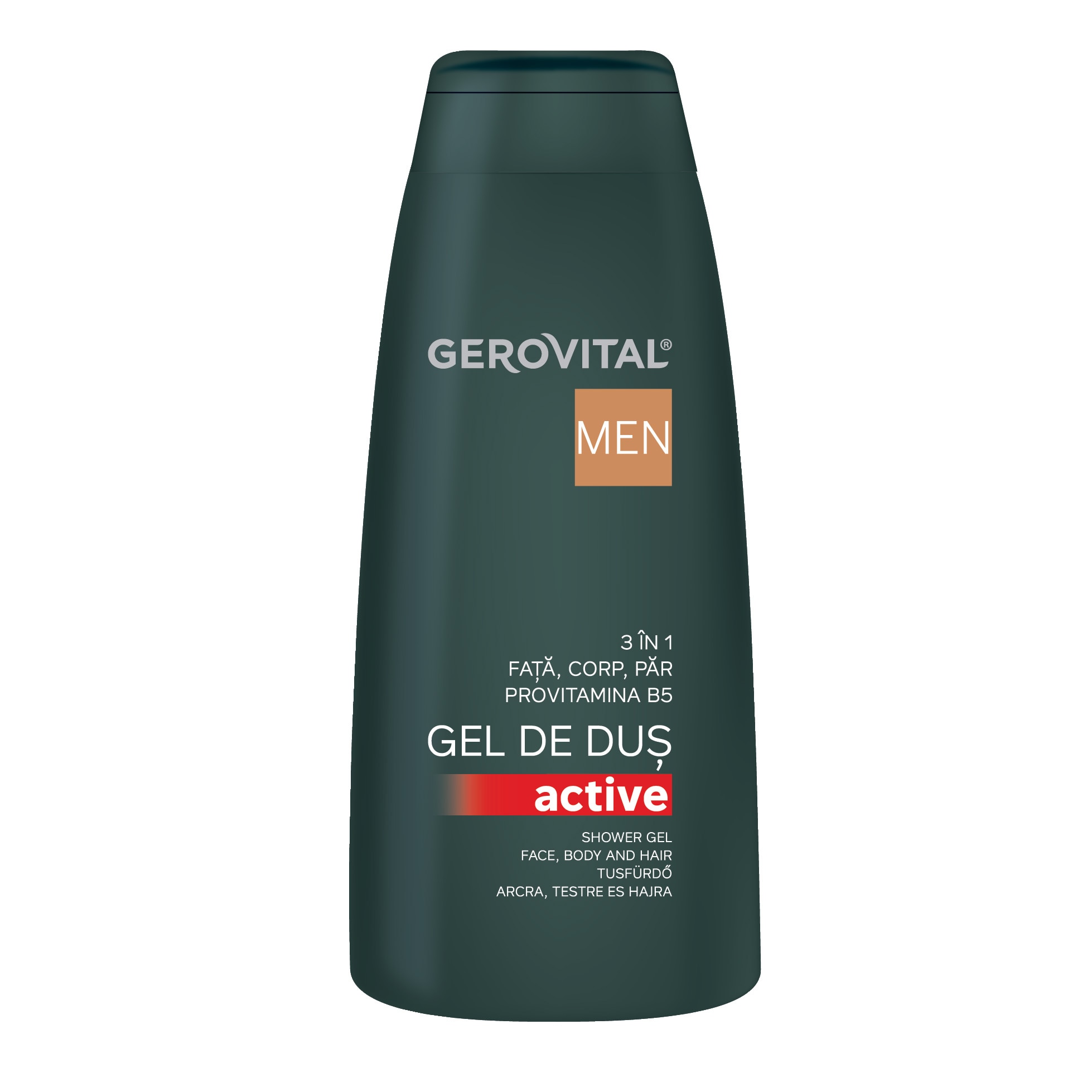 Gel de dus Gerovital Men Active 3 in 1, 400 ml